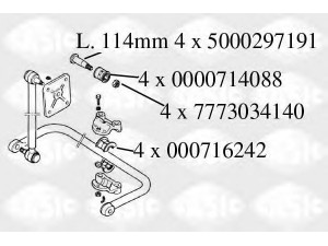 SASIC T251023 remonto komplektas, stabilizatoriaus pakaba