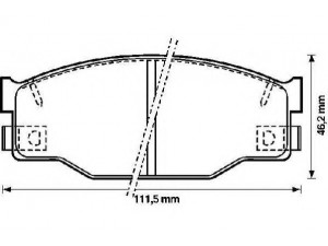JURID 572227J stabdžių trinkelių rinkinys, diskinis stabdys
1605825, 8944492060