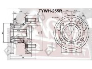 ASVA TYWH-255R rato stebulė 
 Ašies montavimas/vairavimo mechanizmas/ratai -> Rato stebulė/montavimas -> Rato stebulė
42410-32100