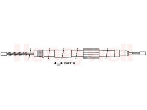 BENDIX 432685B trosas, stovėjimo stabdys 
 Stabdžių sistema -> Valdymo svirtys/trosai
4745G0, 9614574080, 4745G0, 96145740