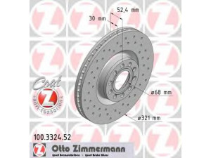 ZIMMERMANN 100.3324.52 stabdžių diskas 
 Dviratė transporto priemonės -> Stabdžių sistema -> Stabdžių diskai / priedai
4B3 615 301