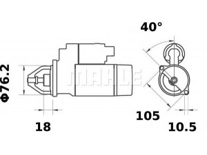 MAHLE ORIGINAL MS 455 starteris
5840 133 0, 5840 194 0