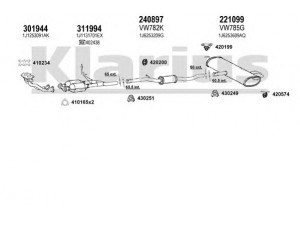 KLARIUS 931408E išmetimo sistema 
 Išmetimo sistema -> Išmetimo sistema, visa