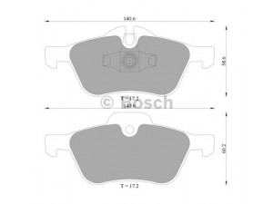 BOSCH 0 986 AB4 572 stabdžių trinkelių rinkinys, diskinis stabdys 
 Techninės priežiūros dalys -> Papildomas remontas
34 11 1 503 076, 34 11 6 761 287