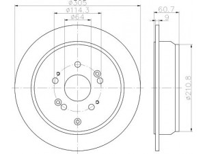 MINTEX MDC1842 stabdžių diskas 
 Stabdžių sistema -> Diskinis stabdys -> Stabdžių diskas
42510S9AE50, 42510SCAE50, 42510STKA00