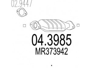 MTS 04.3985 katalizatoriaus keitiklis 
 Išmetimo sistema -> Katalizatoriaus keitiklis
MR373942