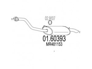 MTS 01.60393 galinis duslintuvas 
 Išmetimo sistema -> Duslintuvas
MR481153