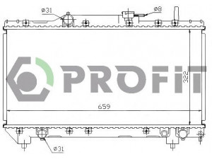 PROFIT PR 1837A1 radiatorius, variklio aušinimas 
 Aušinimo sistema -> Radiatorius/alyvos aušintuvas -> Radiatorius/dalys