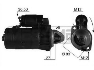 MESSMER 220096 starteris 
 Elektros įranga -> Starterio sistema -> Starteris
046 911 023 B, 046 911 023 BX, 069 911 023 C