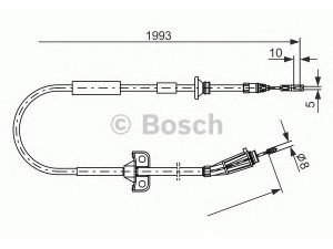 BOSCH 1 987 477 819 trosas, stovėjimo stabdys 
 Stabdžių sistema -> Valdymo svirtys/trosai