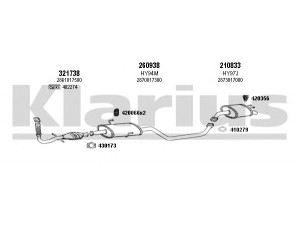 KLARIUS 450062E išmetimo sistema 
 Išmetimo sistema -> Išmetimo sistema, visa