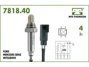 MTE-THOMSON 7818.40.040 lambda jutiklis 
 Variklis -> Variklio elektra
1001702, 1010620, 1013764, 6847910