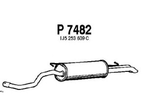 FENNO P7482 galinis duslintuvas 
 Išmetimo sistema -> Duslintuvas
1J5253609C, 1J5253609S, 1J5253609C