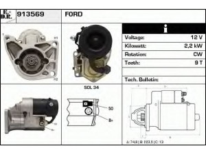 EDR 913569 starteris 
 Elektros įranga -> Starterio sistema -> Starteris
V94G-B1100-0AC, V94GB-11000-AC