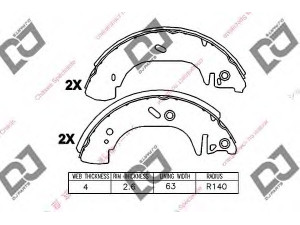 DJ PARTS BS1296 stabdžių trinkelių komplektas 
 Techninės priežiūros dalys -> Papildomas remontas
1014317, 7125123, 4501146, 9161446