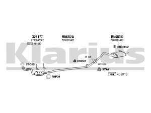 KLARIUS 720828U išmetimo sistema 
 Išmetimo sistema -> Išmetimo sistema, visa