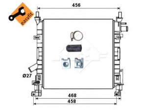 NRF 53651 radiatorius, variklio aušinimas 
 Aušinimo sistema -> Radiatorius/alyvos aušintuvas -> Radiatorius/dalys
1231795, 1361841, 1S5H8005BA, 1S5H8005BB