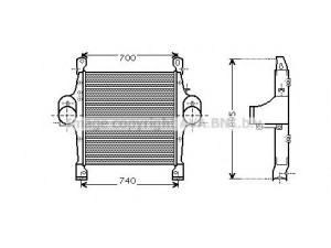 AVA QUALITY COOLING IV4069 tarpinis suslėgto oro aušintuvas, kompresorius 
 Variklis -> Oro tiekimas -> Įkrovos agregatas (turbo/superįkrova) -> Tarpinis suslėgto oro aušintuvas
41218267