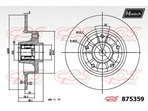 MAXTECH 875359.0005 stabdžių diskas
432001539R