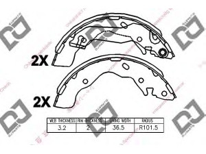 DJ PARTS BS1210 stabdžių trinkelių komplektas 
 Techninės priežiūros dalys -> Papildomas remontas
5830517A00, 5830525A10, 583052DA10