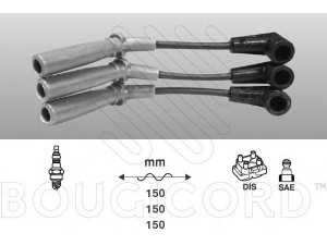 BOUGICORD 8117 uždegimo laido komplektas 
 Kibirkšties / kaitinamasis uždegimas -> Uždegimo laidai/jungtys
96291306, 96291306
