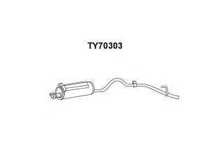 VENEPORTE TY70303 galinis duslintuvas 
 Išmetimo sistema -> Duslintuvas
1743013290, 174301329083