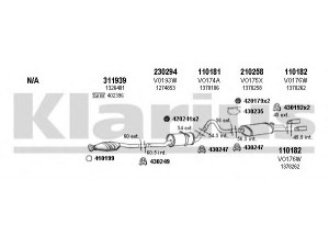 KLARIUS 960149E išmetimo sistema 
 Išmetimo sistema -> Išmetimo sistema, visa