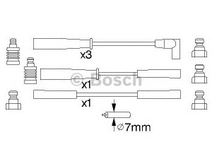 BOSCH 0 986 356 803 uždegimo laido komplektas 
 Kibirkšties / kaitinamasis uždegimas -> Uždegimo laidai/jungtys