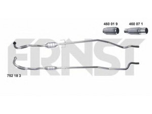 ERNST 752183 katalizatoriaus keitiklis 
 Išmetimo sistema -> Katalizatoriaus keitiklis
58 52 163, 58 52 594, 24402354