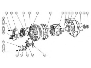 PRESTOLITE ELECTRIC 861012 lygintuvas, kintamosios srovės generatorius