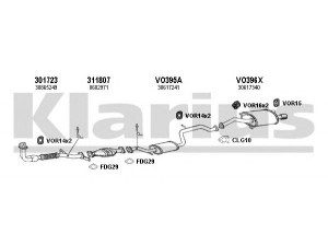 KLARIUS 960345U išmetimo sistema 
 Išmetimo sistema -> Išmetimo sistema, visa