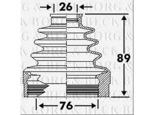 BORG & BECK BCB6112 gofruotoji membrana, kardaninis velenas 
 Ratų pavara -> Gofruotoji membrana
7701209474