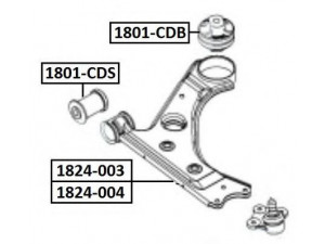 ASVA 1801-CDS valdymo svirties/išilginių svirčių įvorė 
 Ašies montavimas/vairavimo mechanizmas/ratai -> Valdymo svirtis/pasukamosios svirties sujungimas -> Montavimas/sutvirtinimas
55703232, 03 52 380, 5352038, 5352039
