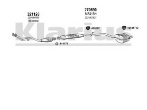 KLARIUS 600500E išmetimo sistema 
 Išmetimo sistema -> Išmetimo sistema, visa