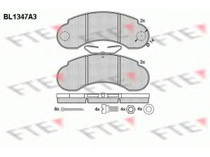 FTE BL1347A3 stabdžių trinkelių rinkinys, diskinis stabdys 
 Techninės priežiūros dalys -> Papildomas remontas
601 421 77 20, 631 420 03 20