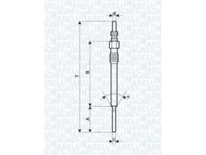 MAGNETI MARELLI 062900090304 kaitinimo žvakė 
 Kibirkšties / kaitinamasis uždegimas -> Kaitinimo kaištis
V99-14-0065, 55210051, 5960 L4