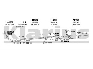 KLARIUS 930322E išmetimo sistema 
 Išmetimo sistema -> Išmetimo sistema, visa
