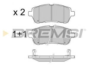 BREMSI BP3466 stabdžių trinkelių rinkinys, diskinis stabdys
04465-B1120, 04465-B1190, 04465-B1191