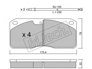 fri.tech. 279.0W stabdžių trinkelių rinkinys, diskinis stabdys 
 Techninės priežiūros dalys -> Papildomas remontas
2761476