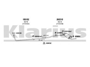 KLARIUS 790006E išmetimo sistema 
 Išmetimo sistema -> Išmetimo sistema, visa
