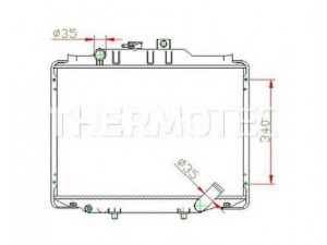 THERMOTEC D70505TT radiatorius, variklio aušinimas 
 Aušinimo sistema -> Radiatorius/alyvos aušintuvas -> Radiatorius/dalys
25300-43600