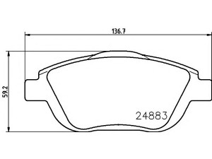 HELLA PAGID 8DB 355 014-551 stabdžių trinkelių rinkinys, diskinis stabdys 
 Techninės priežiūros dalys -> Papildomas remontas
1607083180, 425431, 1607083180