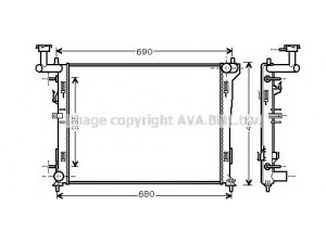 AVA QUALITY COOLING HYA2180 radiatorius, variklio aušinimas 
 Aušinimo sistema -> Radiatorius/alyvos aušintuvas -> Radiatorius/dalys
253101H050, 253101H060, 253102H050