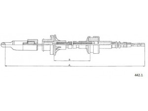 CABOR 442.1 sankabos trosas 
 Dviratė transporto priemonės -> Kabeliai ir tachometro velenaai -> Sankabos trosas
7610378, 7674443, 7610378, 7674443