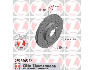 ZIMMERMANN 285.3505.52 stabdžių diskas 
 Dviratė transporto priemonės -> Stabdžių sistema -> Stabdžių diskai / priedai
51712-1C050