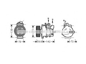 AVA QUALITY COOLING AIK343 kompresorius, oro kondicionierius 
 Oro kondicionavimas -> Kompresorius/dalys
8E0260805BM