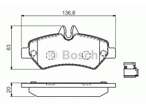 BOSCH 0 986 494 601 stabdžių trinkelių rinkinys, diskinis stabdys 
 Techninės priežiūros dalys -> Papildomas remontas
004 420 69 20, A 004 420 69 20