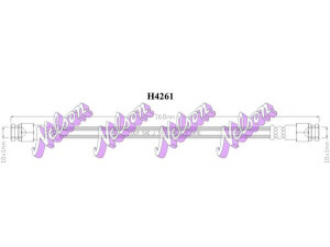 Brovex-Nelson H4261 stabdžių žarnelė 
 Stabdžių sistema -> Stabdžių žarnelės
71736961, 7603330