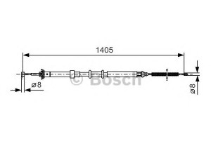 BOSCH 1 987 477 927 trosas, stovėjimo stabdys 
 Stabdžių sistema -> Valdymo svirtys/trosai
51708686