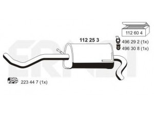 ERNST 112253 galinis duslintuvas 
 Išmetimo sistema -> Duslintuvas
6X0 253 609 C